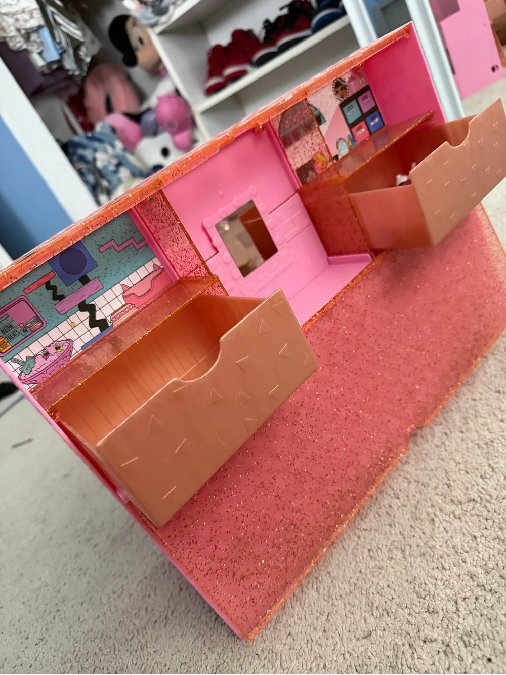 L.O.L. Surprise! Pink Glitter Stacking Makeup Organizer